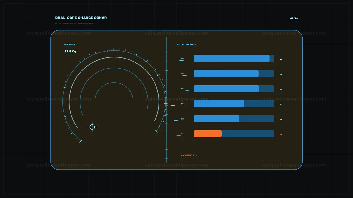 Battery Capacity Meter HUD Animation Seamless Loop