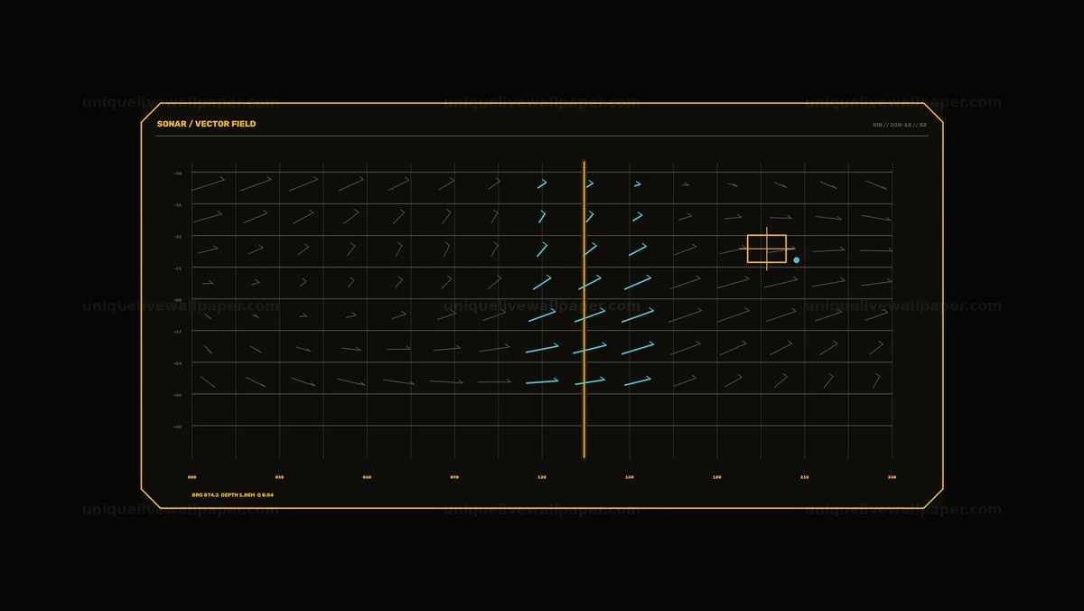 Defense Intelligence Sonar Tracking HUD Seamless Loop