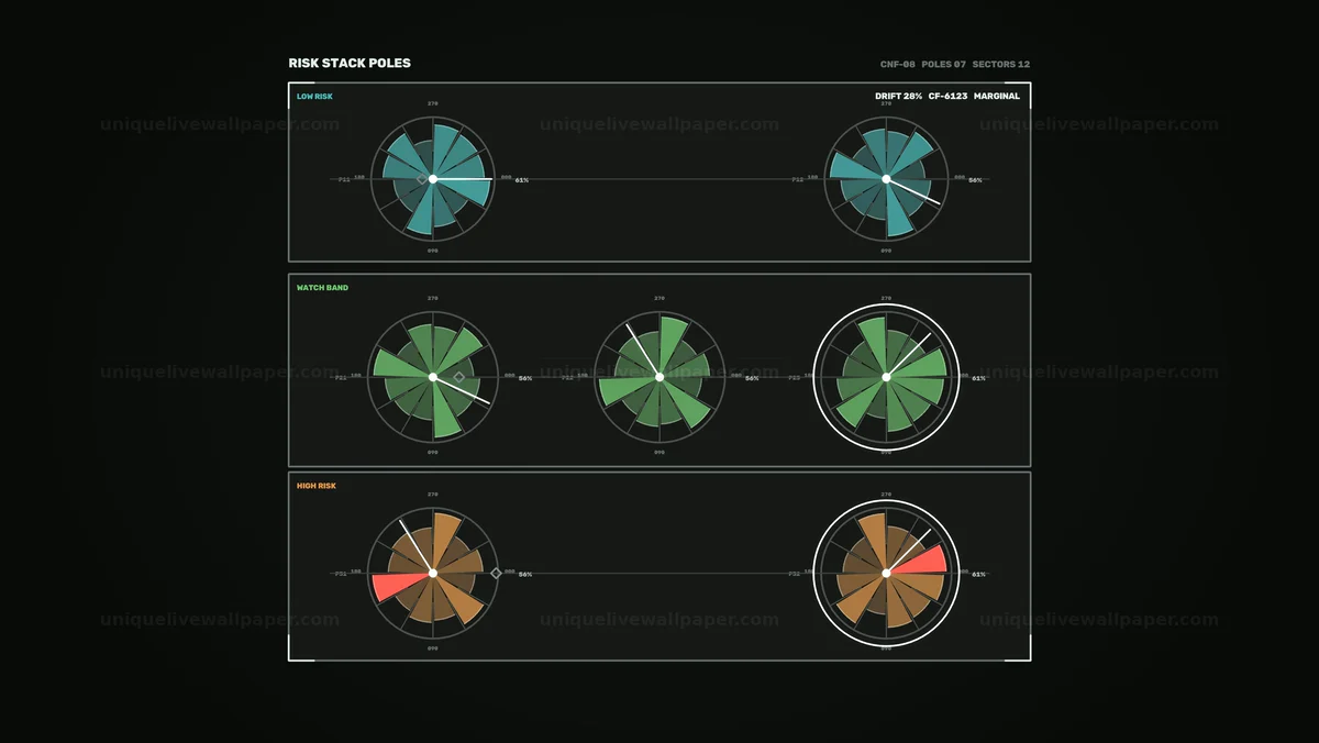 Risk Assessment HUD with Radial Scores Seamless Loop
