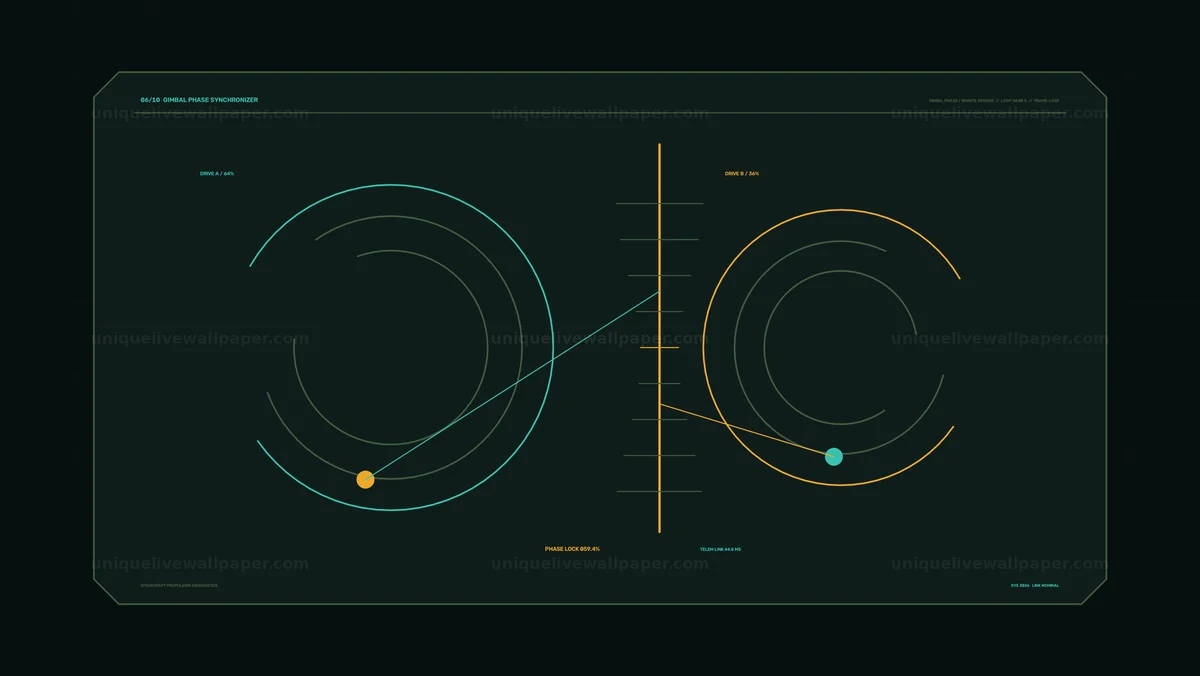 Spacecraft Propulsion Diagnostics HUD Seamless Loop