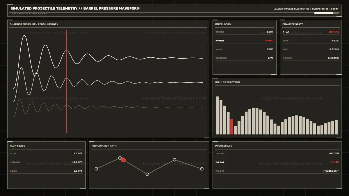 Watermarked thumbnail for Projectile Telemetry Diagnostics HUD Seamless Loop