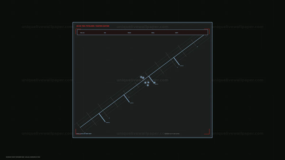 Spacecraft Cockpit Fuel Monitor HUD Seamless Loop