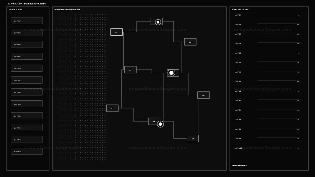 AI Workflow Operator Screen Seamless Loop