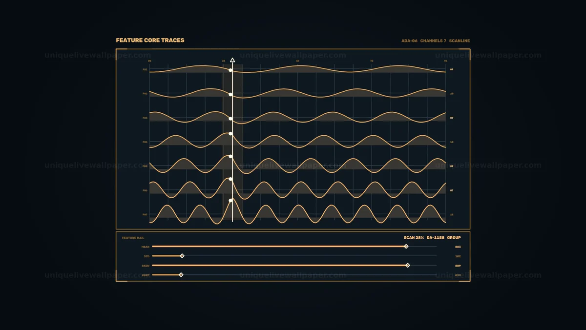 Data Analysis Waveform HUD Seamless Loop