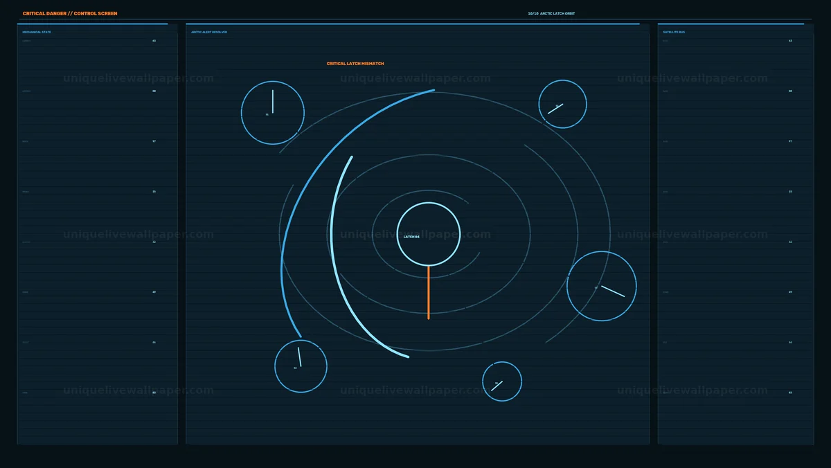 Futuristic Control HUD Alert Screen Seamless Loop