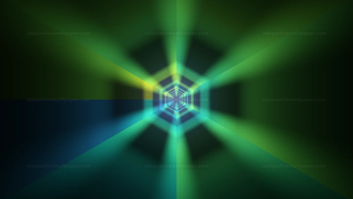Glowing spiral space gateway background creates a vibrant scene