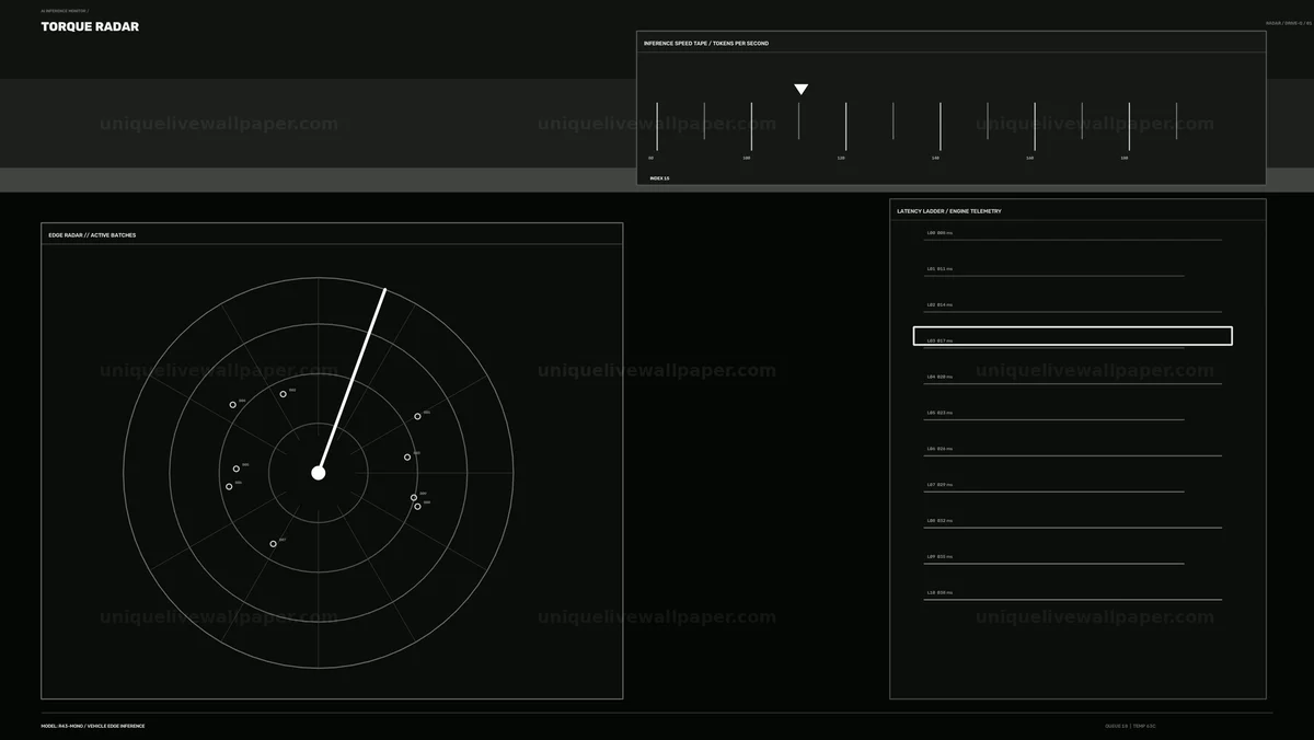 AI Inference Monitoring Radar HUD Seamless Loop