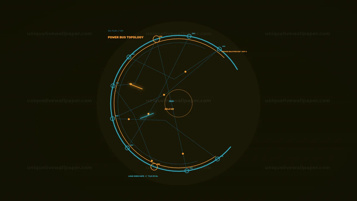 Watermarked thumbnail for Spacecraft Telemetry Power Bus HUD Seamless Loop