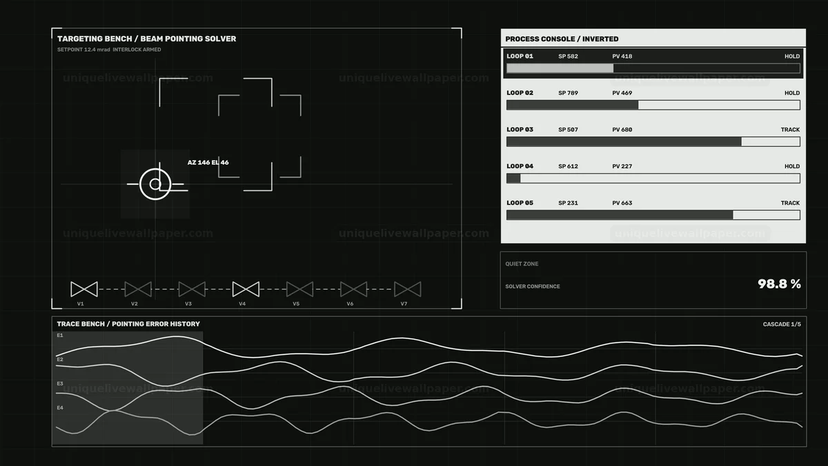 Space Communication Status HUD Interface