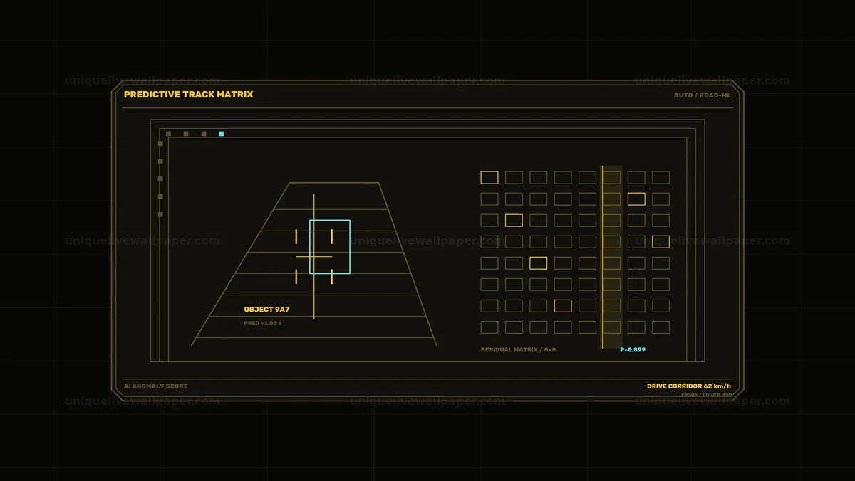 AI Anomaly Detection Track Matrix HUD Seamless Loop