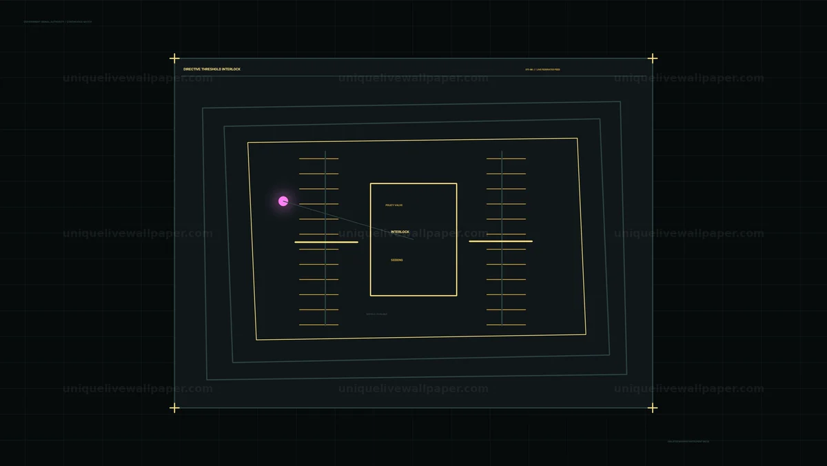 Government-Style Warning Monitor HUD Seamless Loop