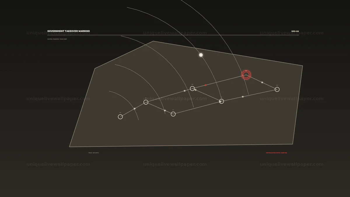 Government Takeover Warning HUD Seamless Loop