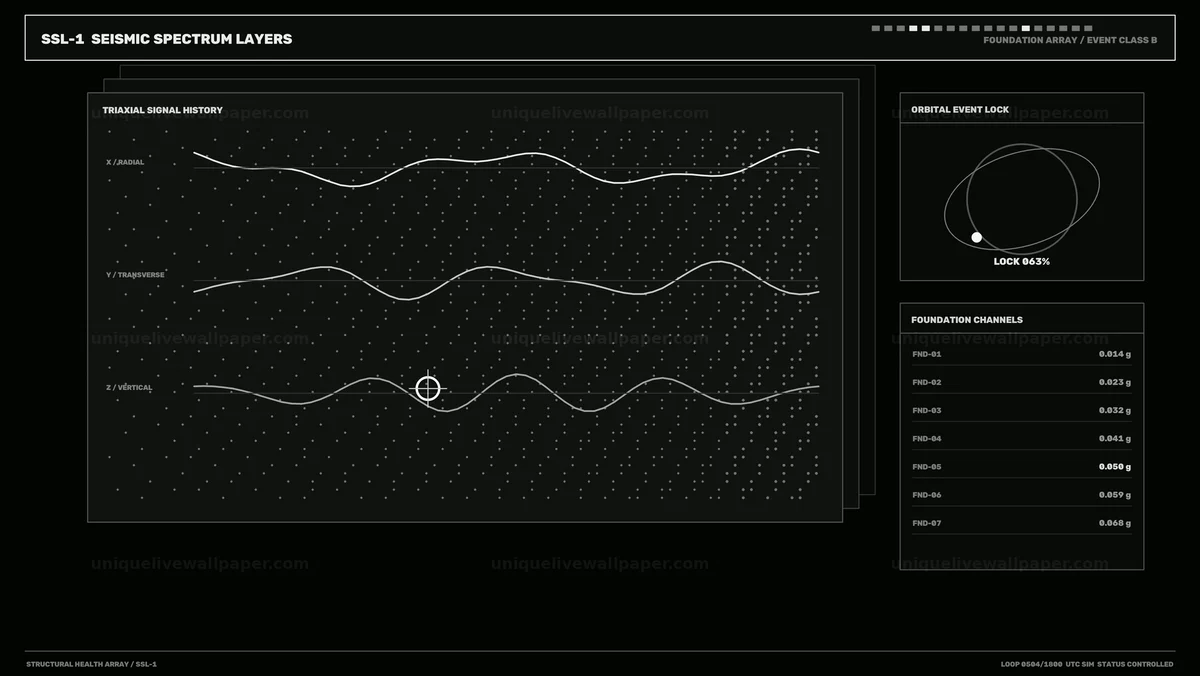 Watermarked thumbnail for Industrial Seismic Monitoring HUD Seamless Loop