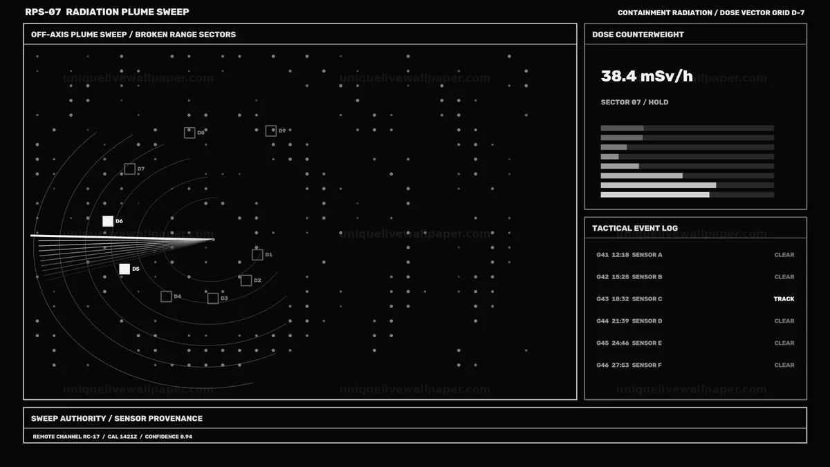Nuclear Reactor Radiation Telemetry HUD Seamless Loop