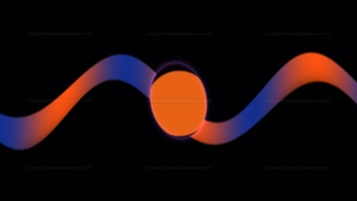 Eclipse Shadow Transition Over Neon Wave Seamless Loop