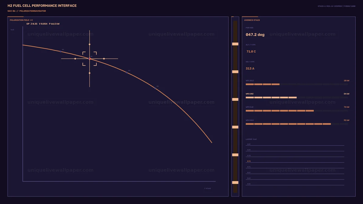 Fuel Cell Performance Monitoring HUD Seamless Loop