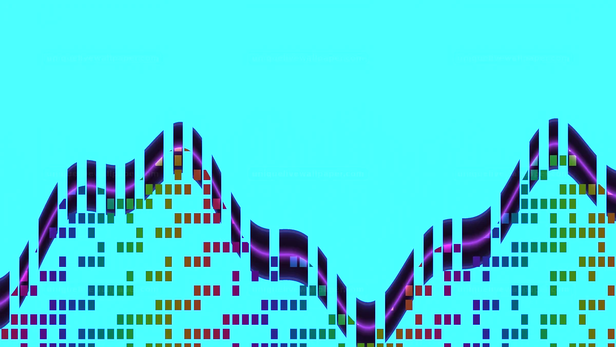 Watermarked thumbnail for Glitchy Neon Spectrum Background Seamless Loop