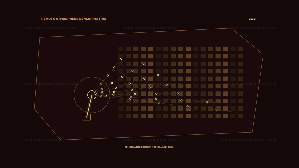 Spacecraft Life Support Monitoring HUD Seamless Loop