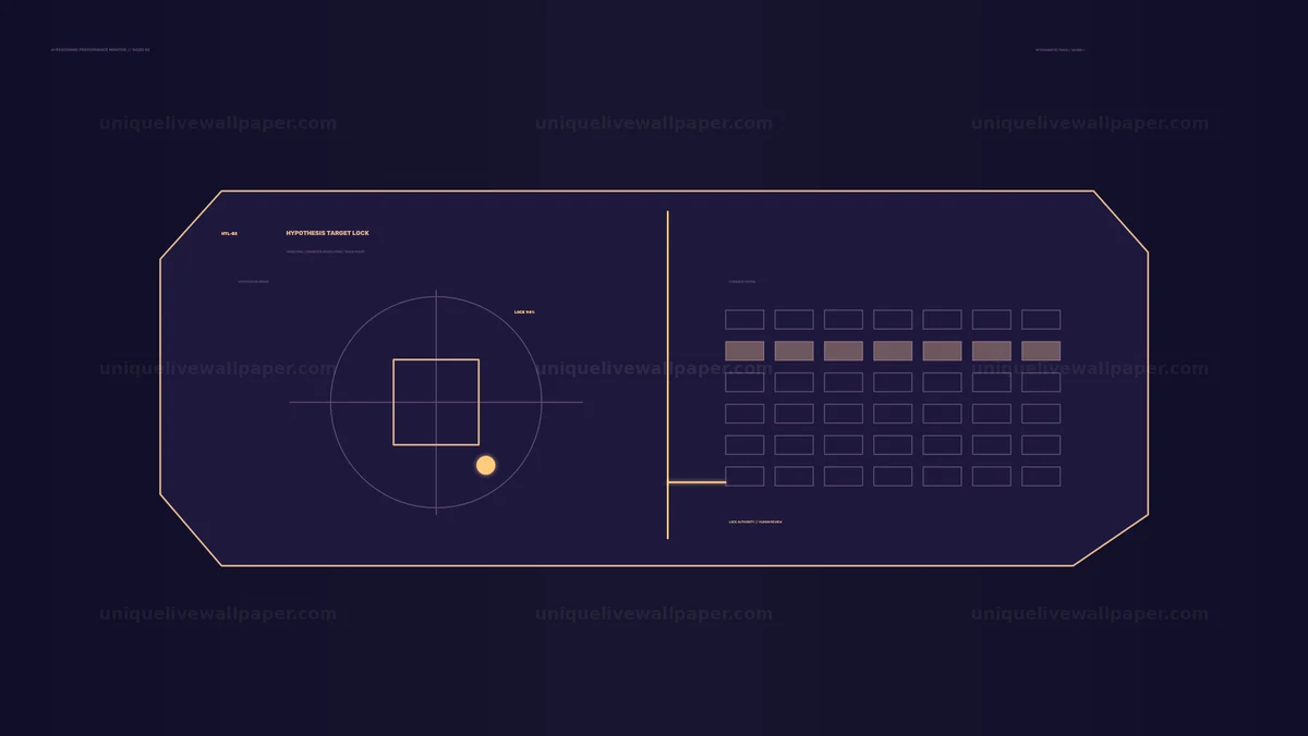 AI Reasoning Performance Monitor HUD Seamless Loop