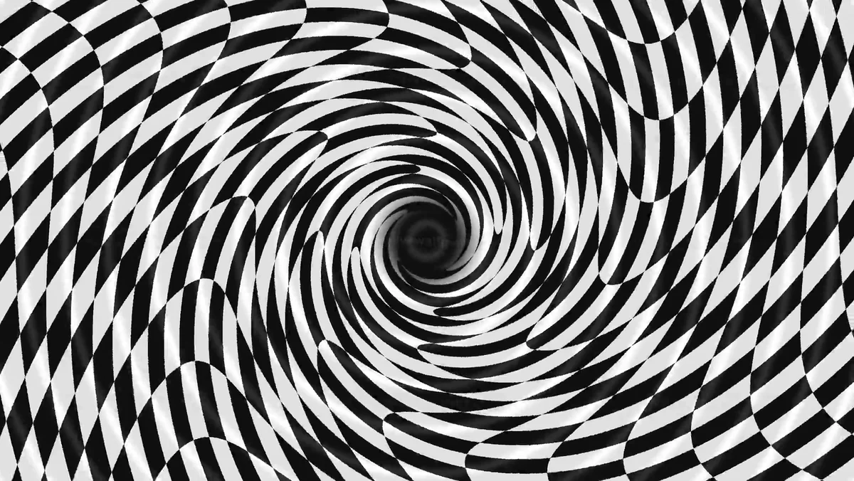 Black And White Rotating Geometric Shapes Background — Dynamic black a