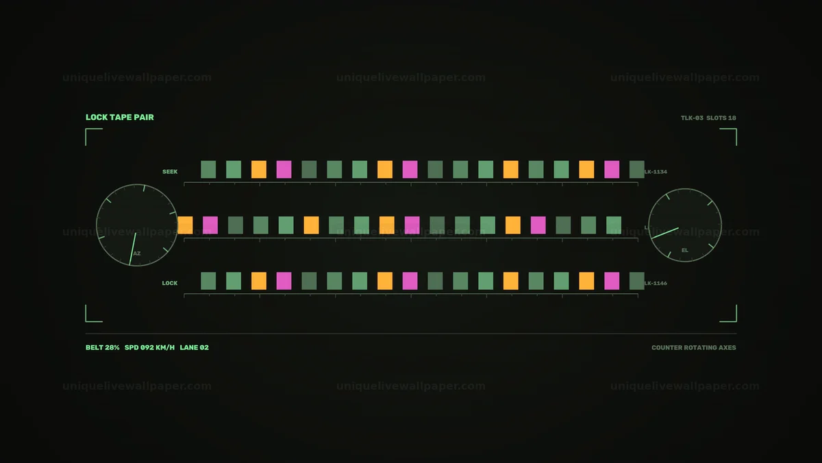 Watermarked thumbnail for Digital Target Lock HUD Status Tapes Seamless Loop
