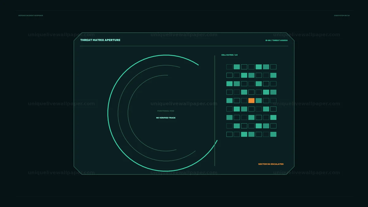 Defense Incident Response Threat Matrix HUD Seamless Loop