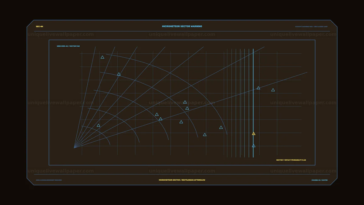 Spacecraft Micrometeor Warning HUD Seamless Loop