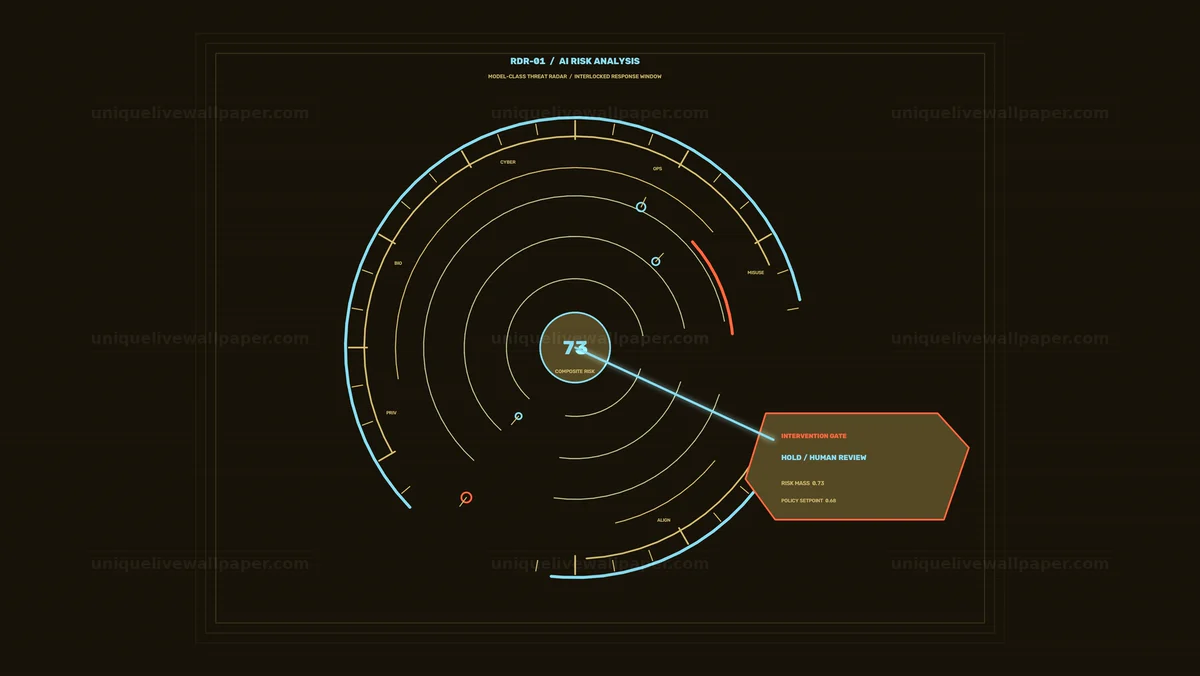 AI Risk Analysis Dashboard HUD Seamless Loop