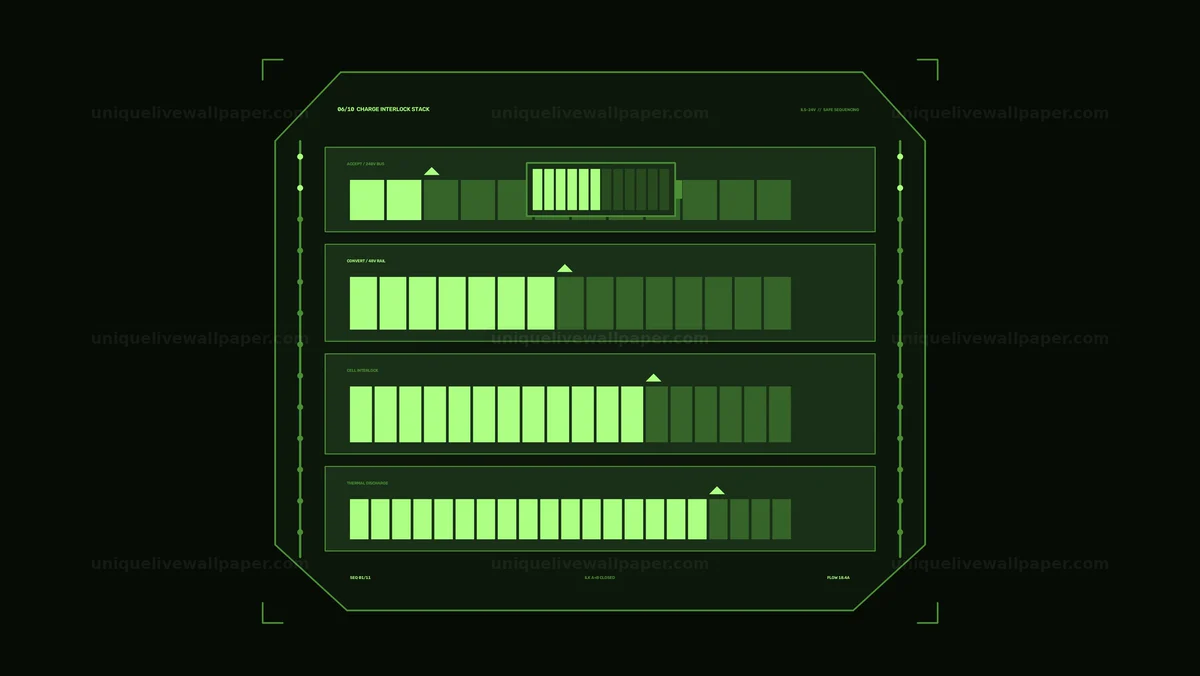 Battery Charging Alert HUD Seamless Loop