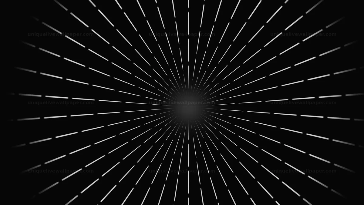 Watermarked thumbnail for Black and White Radial Line Field Background Seamless Loop