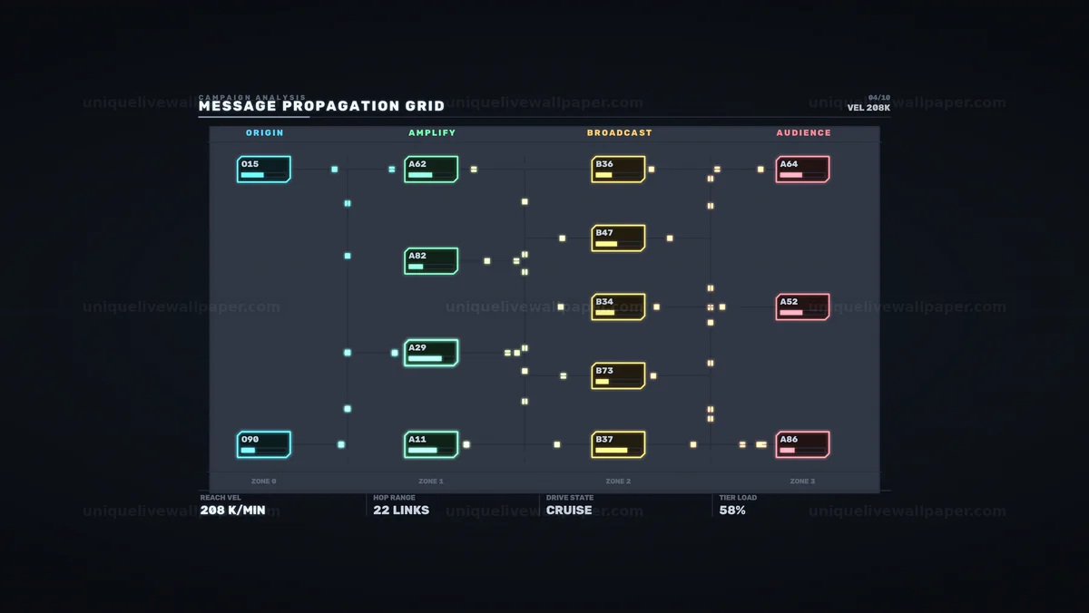 Campaign Analysis Propagation Grid HUD Seamless Loop
