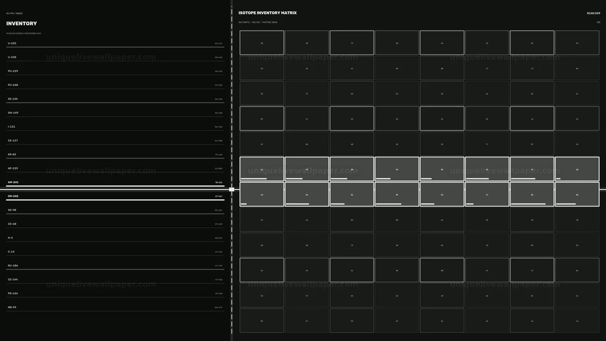 Watermarked thumbnail for Nuclear Energy Monitoring HUD with Isotope Matrix