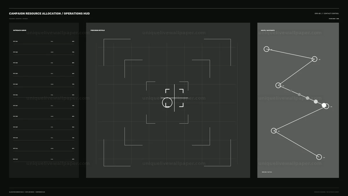 Campaign Resource Allocation Dashboard HUD Seamless Loop