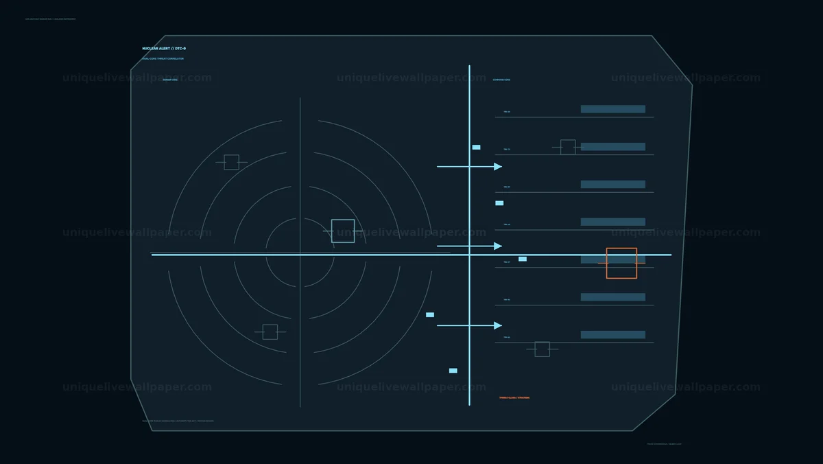 Nuclear Alert Radar Screen Seamless Loop