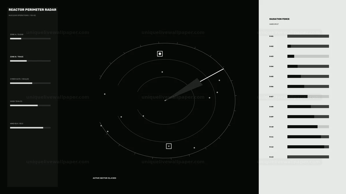 Watermarked thumbnail for Nuclear Operations Perimeter Radar HUD Seamless Loop