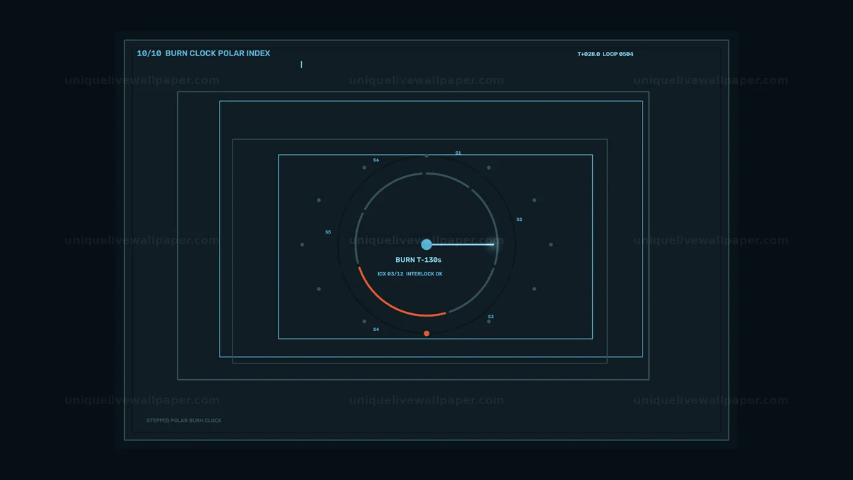 Sci-Fi Spacecraft Navigation HUD Seamless Loop