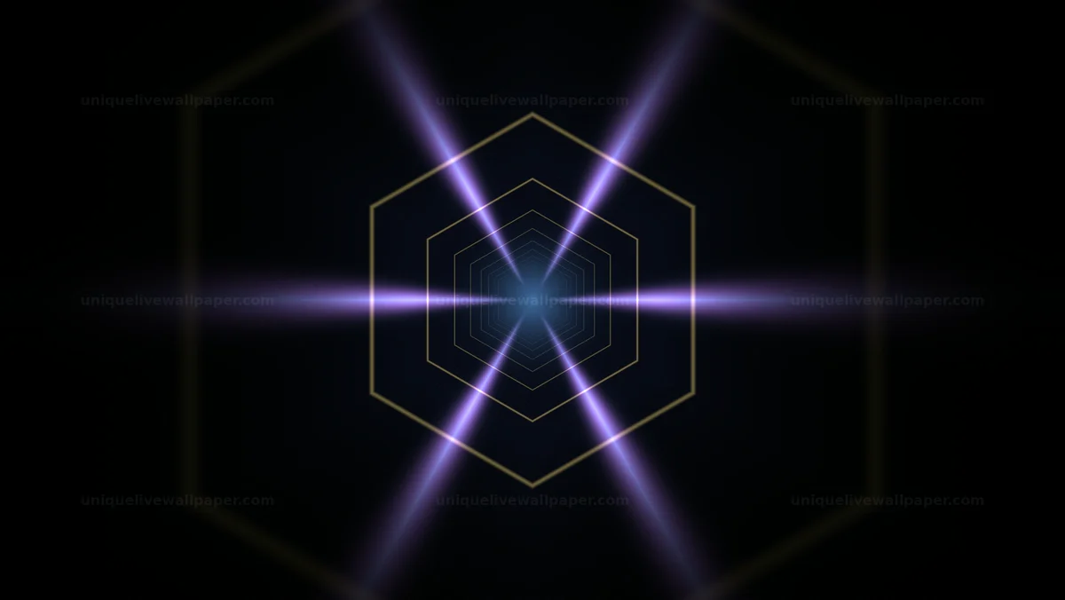 Watermarked thumbnail for Glowing energy tunnel frame shows light movement in a dark space