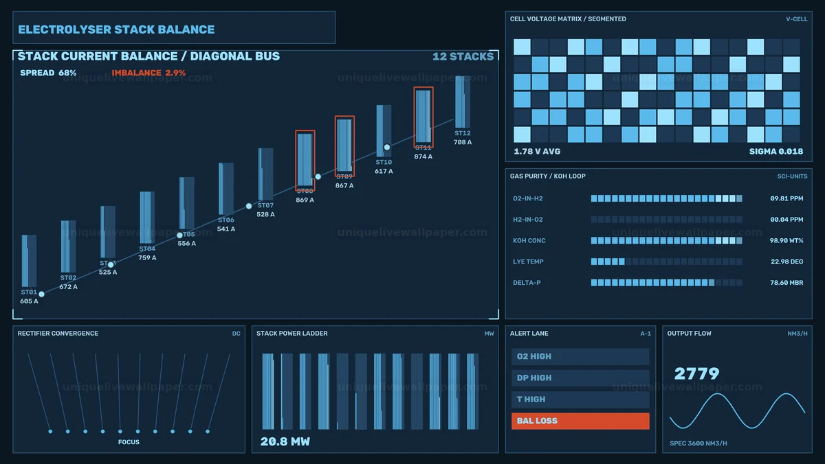 Industrial Electrolyser Monitoring Dashboard Seamless Loop