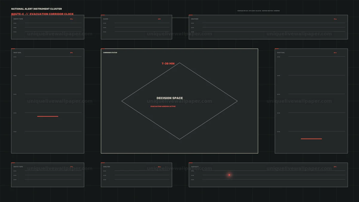 Watermarked thumbnail for Evacuation Corridor Control HUD Seamless Loop