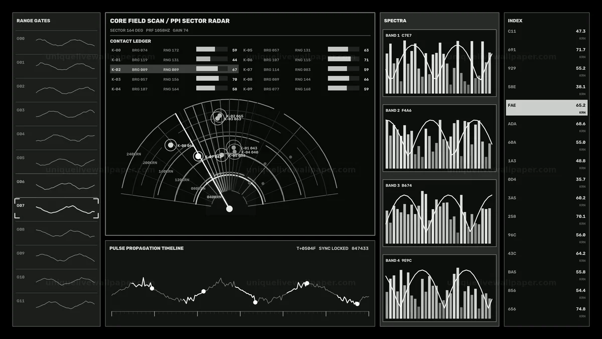 Futuristic Radar Dashboard Seamless Loop