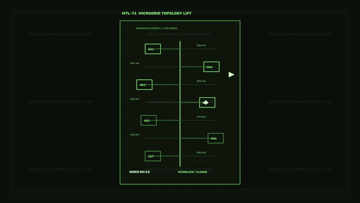 Watermarked thumbnail for Renewable Energy Microgrid Visualization Seamless Loop