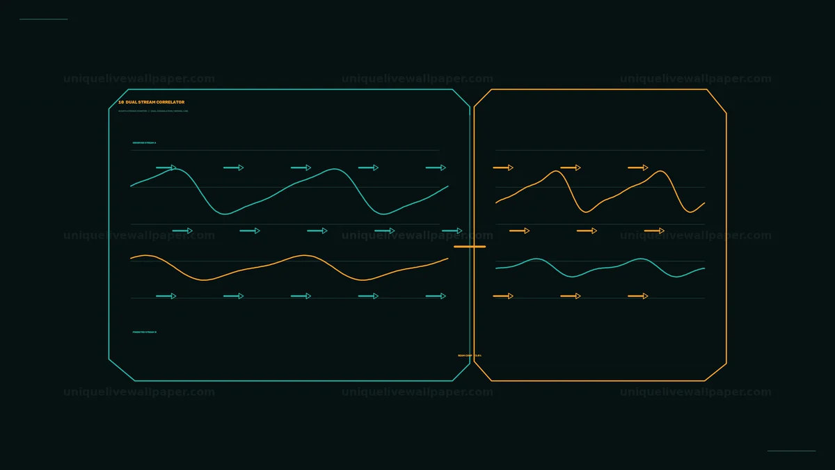 Dual Stream Data Monitor HUD Seamless Loop