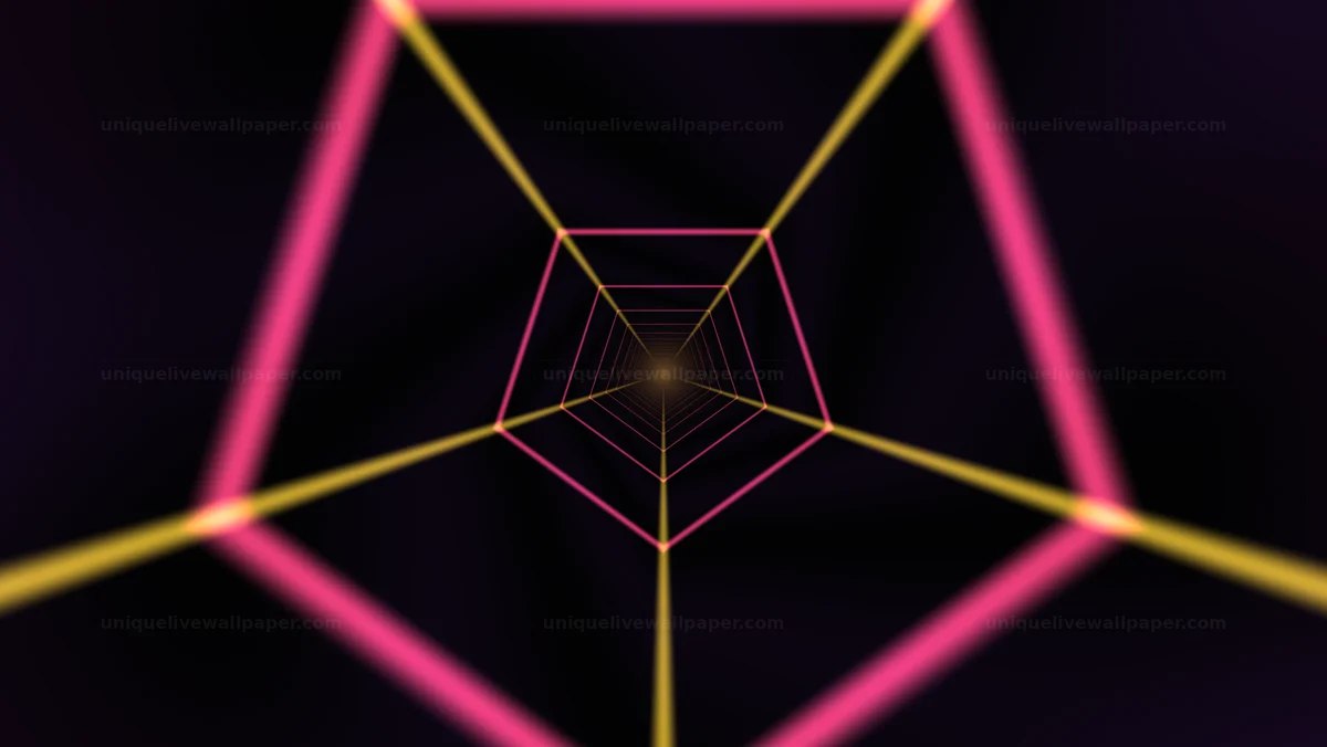 Watermarked thumbnail for Neon Geometric Tunnel Seamless Loop