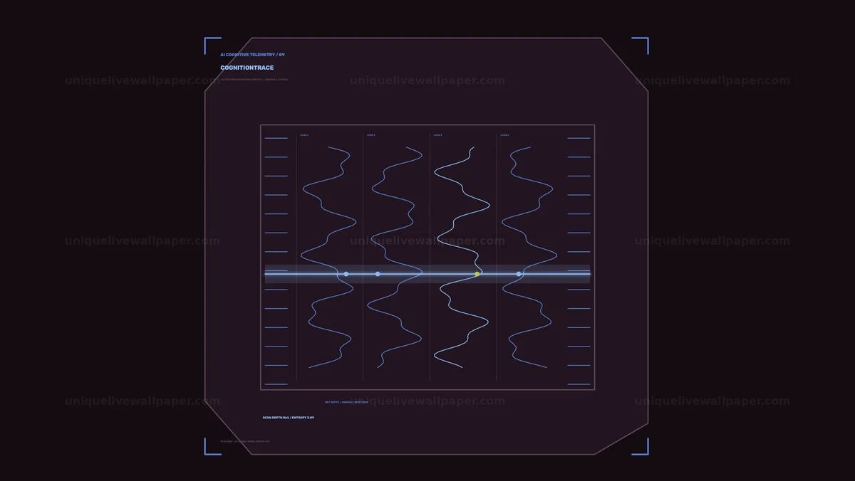 AI Cognitive Telemetry HUD Seamless Loop