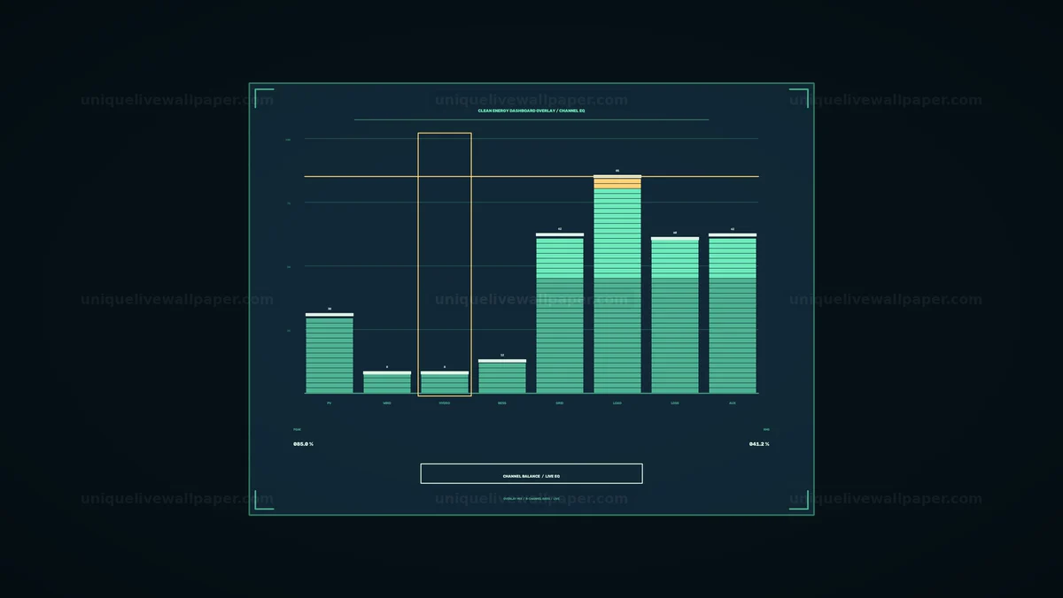 Watermarked thumbnail for Clean Energy Dashboard Bar Chart Seamless Loop