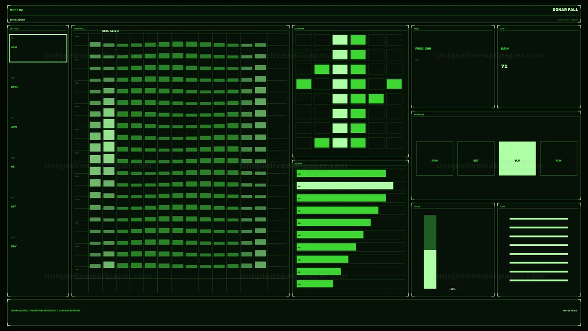 Watermarked thumbnail for Industrial Sonar Monitoring HUD Seamless Loop