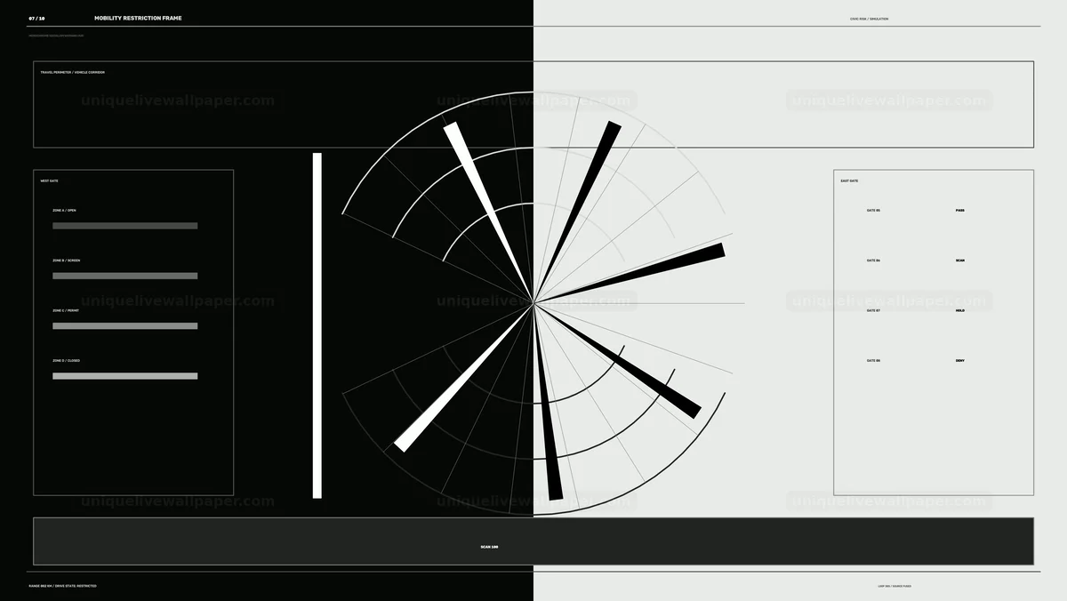 Monochrome Mobility Restriction HUD Seamless Loop