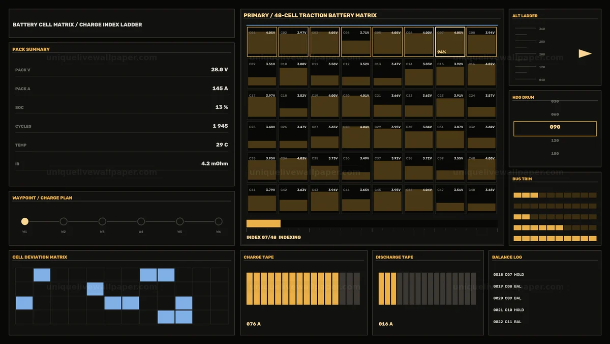 Watermarked thumbnail for Battery Management Dashboard Seamless Loop