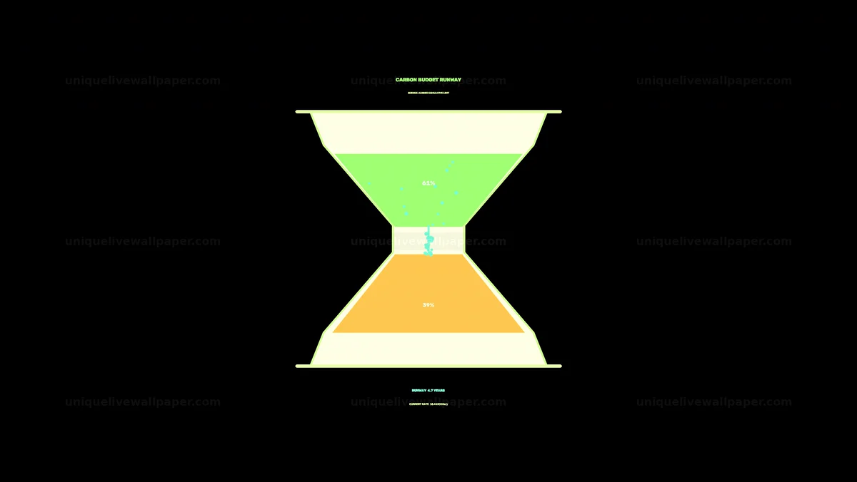 Carbon Emissions Reduction Hourglass HUD Seamless Loop