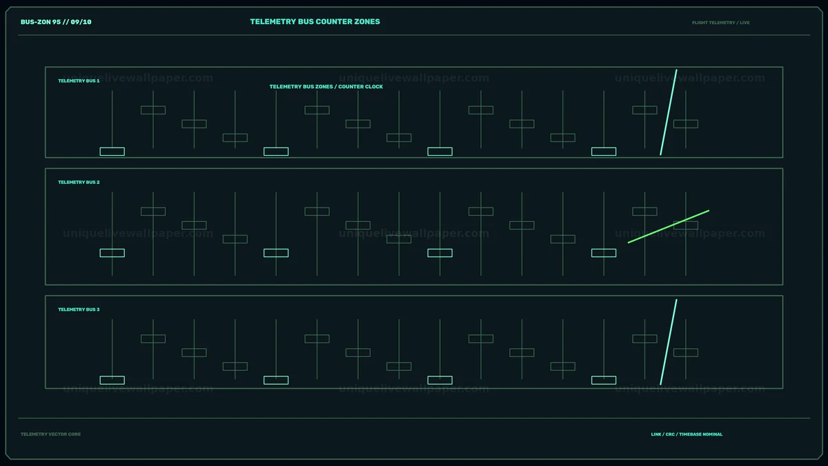 Spacecraft Flight Telemetry HUD Interface Seamless Loop